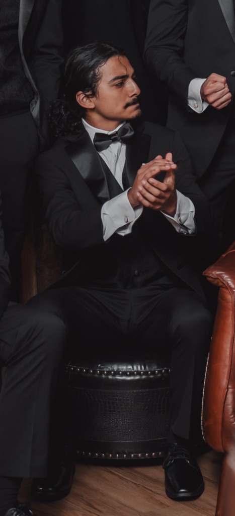 Isaac Portillo in a tuxedo
